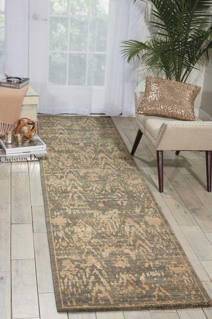 Nourison - Silken Allure SLK17 Grey 25in x 10 Hallway Rug - SLK17-99446153807_CLOSEOUT veiw 2