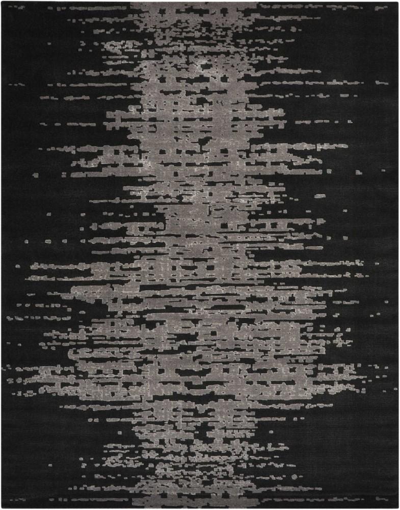Nourison - Twilight TWI11 Black and Grey 79in x 99in Large Rug - TWI11-99446293145 veiw 3