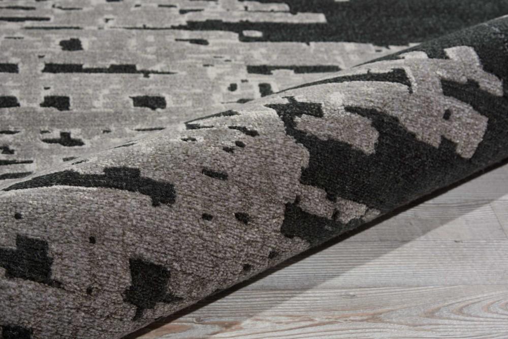 Nourison - Twilight TWI11 Black and Grey 8 x Round Large Rug - TWI11-99446358103 veiw 2