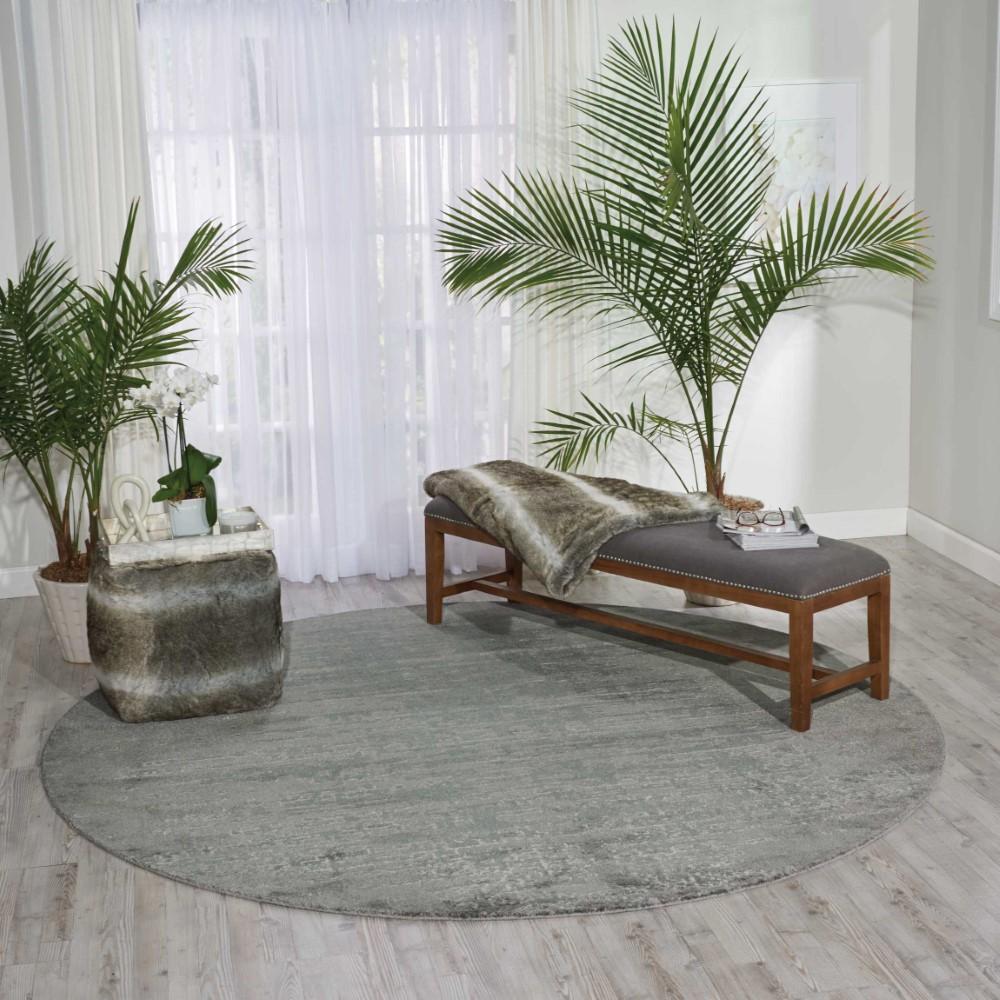 Nourison - Twilight TWI11 Slate Blue and Grey 8 x Round Large Rug - TWI11-99446358097 veiw 3