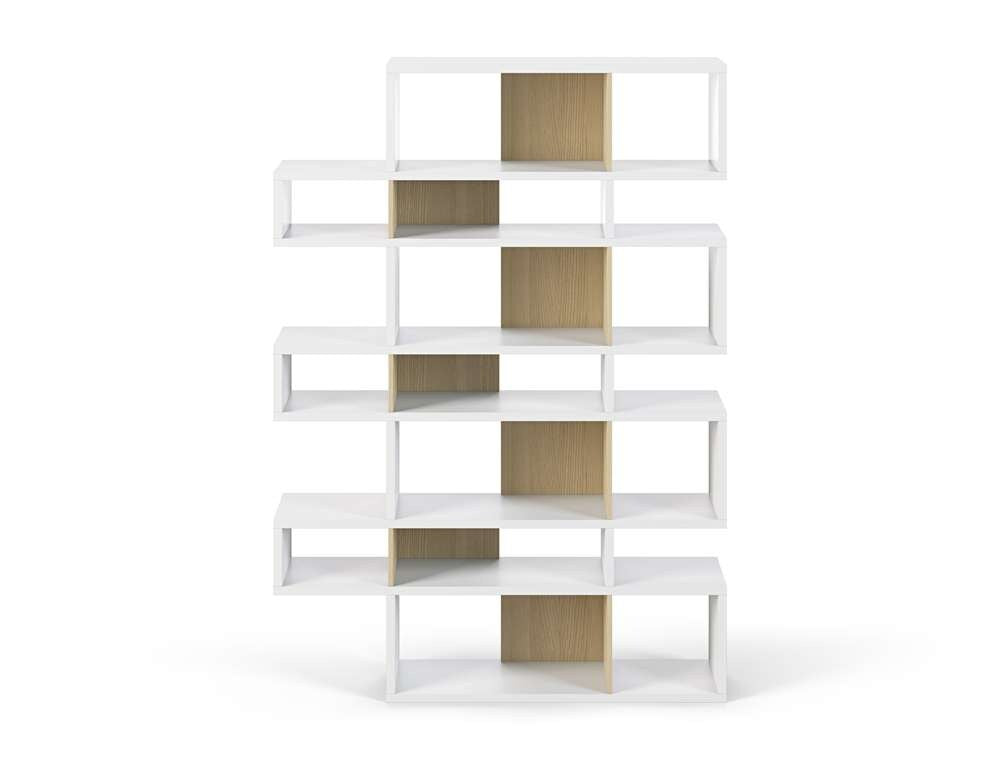 TEMAHOME - London Composition Bookcase in Pure White Frame, Oak Backs - 9500319747 veiw 1