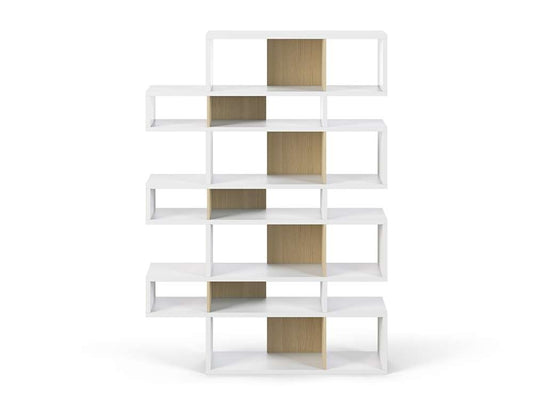 TEMAHOME - London Composition Bookcase in Pure White Frame, Oak Backs - 9500319747 veiw 1