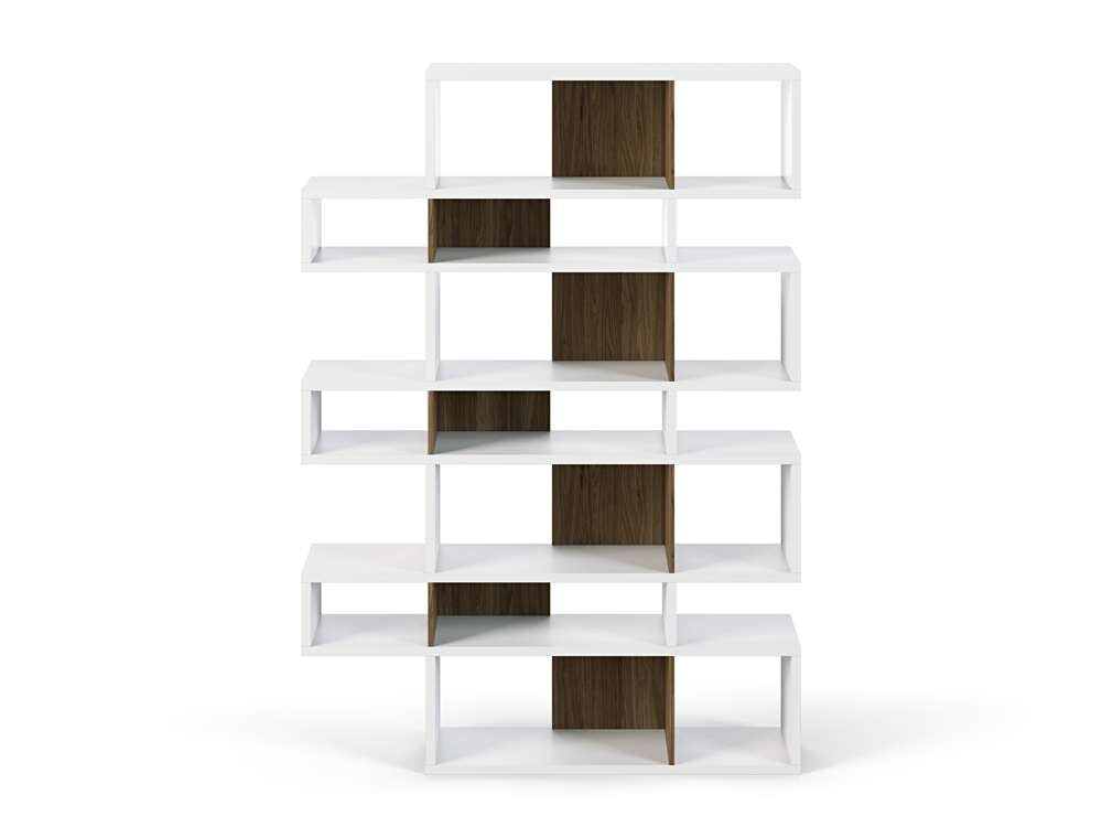 TEMAHOME - London Composition Bookcase in Pure White Frame, Walnut Backs - 9500314971 veiw 1