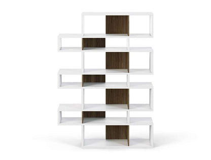 TEMAHOME - London Composition Bookcase in Pure White Frame, Walnut Backs - 9500314971 veiw 1