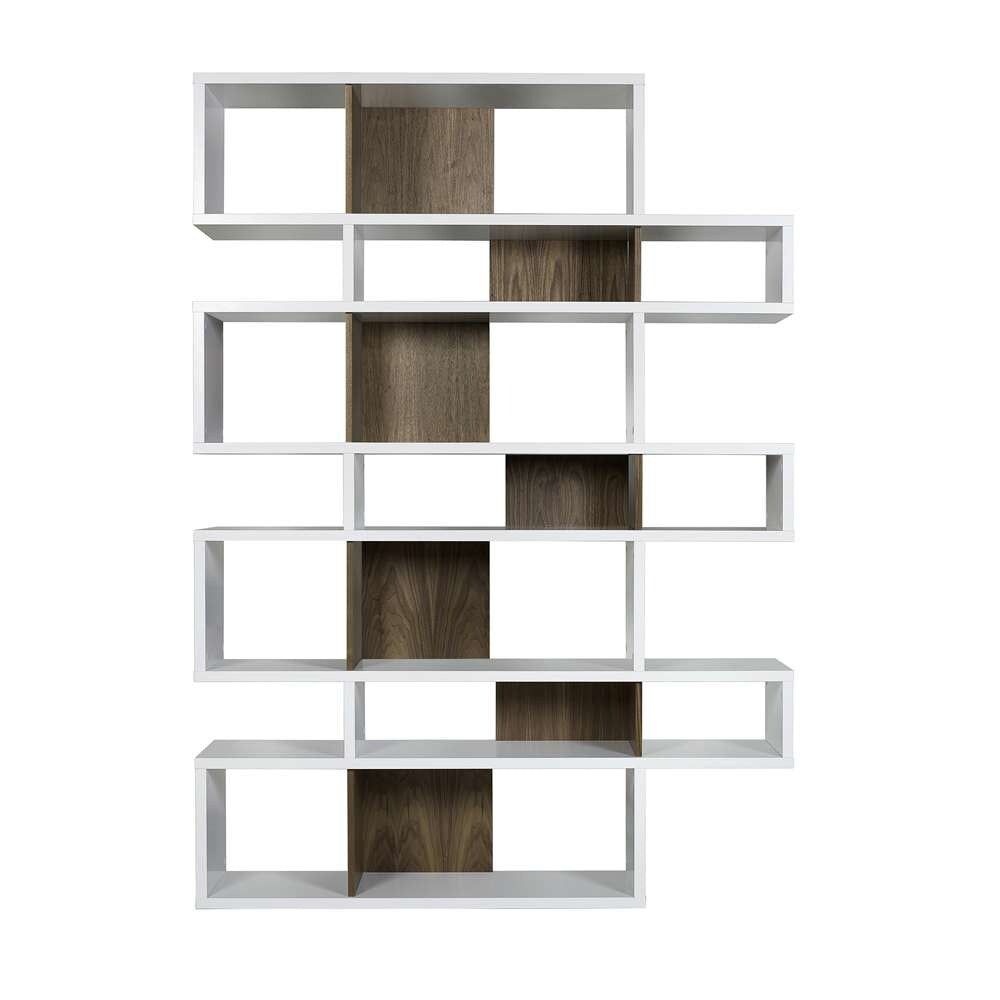 TEMAHOME - London Composition Bookcase in Pure White Frame, Walnut Backs - 9500314971 veiw 2