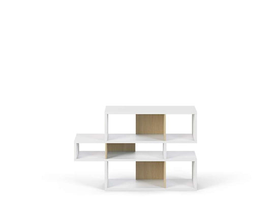 TEMAHOME - London Composition Bookcase in Pure White Frame, Oak Backs - 9500319662 veiw 1