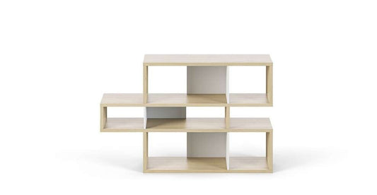 TEMAHOME - London Composition Bookcase in Oak Frame, Pure White Backs - 9500321337 veiw 1
