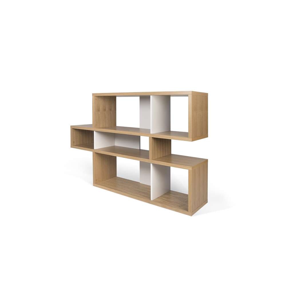 TEMAHOME - London Composition Bookcase in Oak Frame, Pure White Backs - 9500321337 veiw 3