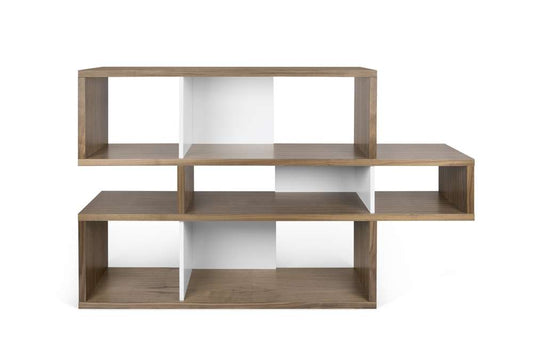 TEMAHOME - London Composition Bookcase in Walnut Frame, Pure White Backs - 9500314834 veiw 1