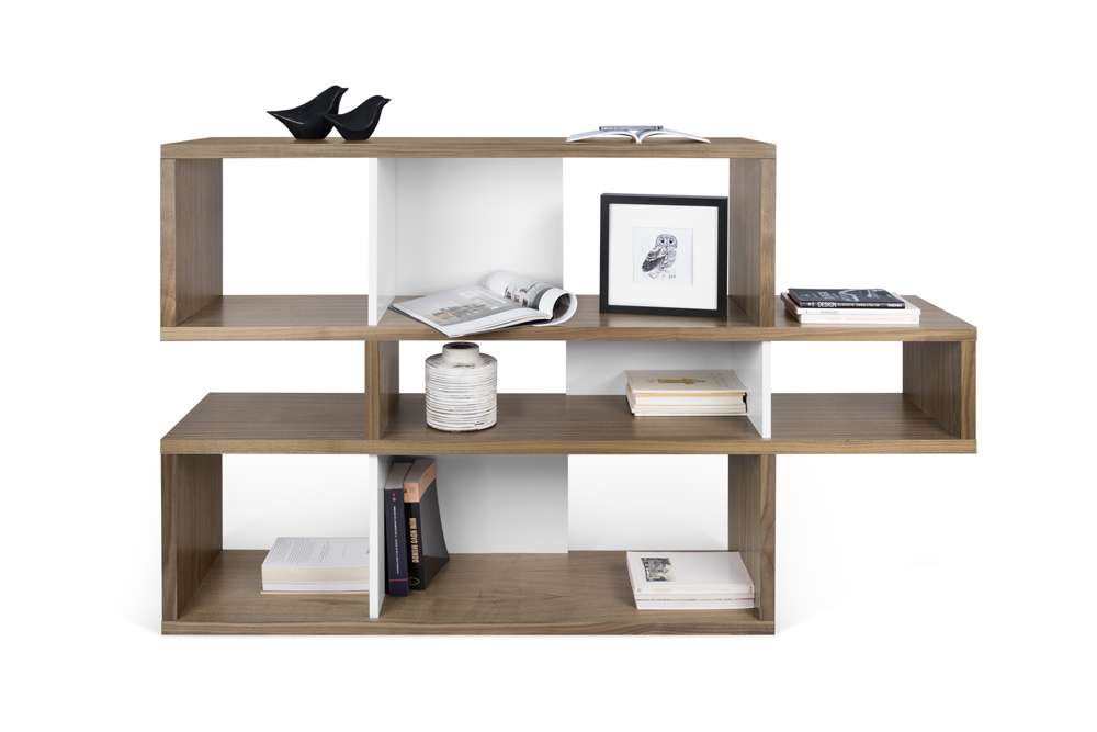 TEMAHOME - London Composition Bookcase in Walnut Frame, Pure White Backs - 9500314834 veiw 4