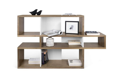 TEMAHOME - London Composition Bookcase in Walnut Frame, Pure White Backs - 9500314834 veiw 4