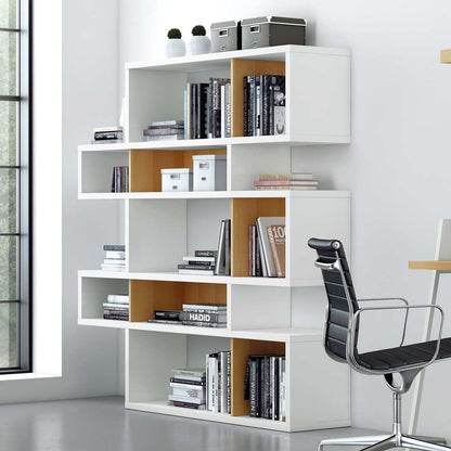 TEMAHOME - London Composition Bookcase in Pure White Frame, Oak Backs - 9500319709 veiw 2