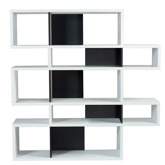 TEMAHOME - London Composition Bookcase in Pure White Frame, Pure Black Backs - 9500314926 veiw 1