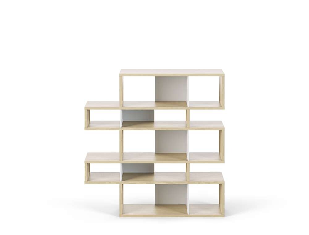 TEMAHOME - London Composition Bookcase in Oak Frame, Pure White Backs - 9500319686 veiw 1