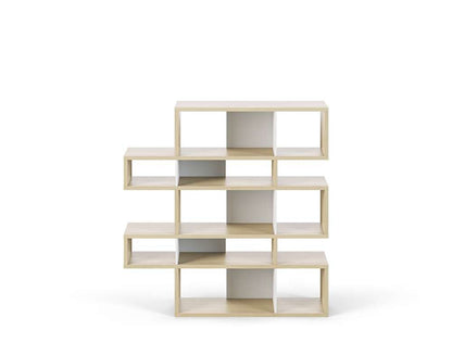 TEMAHOME - London Composition Bookcase in Oak Frame, Pure White Backs - 9500319686 veiw 1