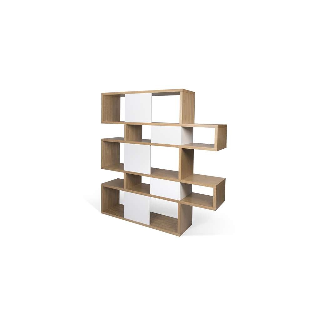 TEMAHOME - London Composition Bookcase in Oak Frame, Pure White Backs - 9500319686 veiw 2