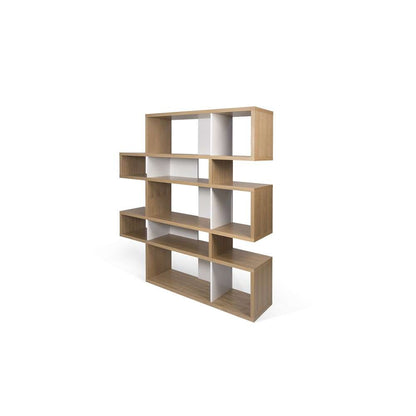 TEMAHOME - London Composition Bookcase in Oak Frame, Pure White Backs - 9500319686 veiw 3