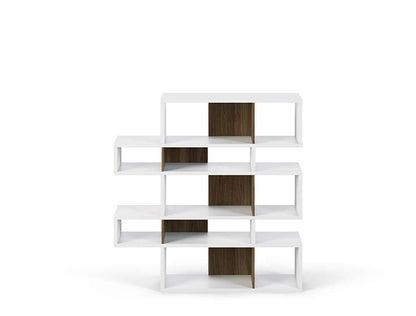 TEMAHOME - London Composition Bookcase in Pure White Frame, Walnut Backs - 9500314919 veiw 1