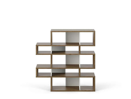 TEMAHOME - London Composition Bookcase in Walnut Frame, Pure White Backs - 9500314933 veiw 1