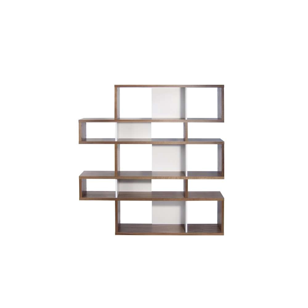 TEMAHOME - London Composition Bookcase in Walnut Frame, Pure White Backs - 9500314933 veiw 3