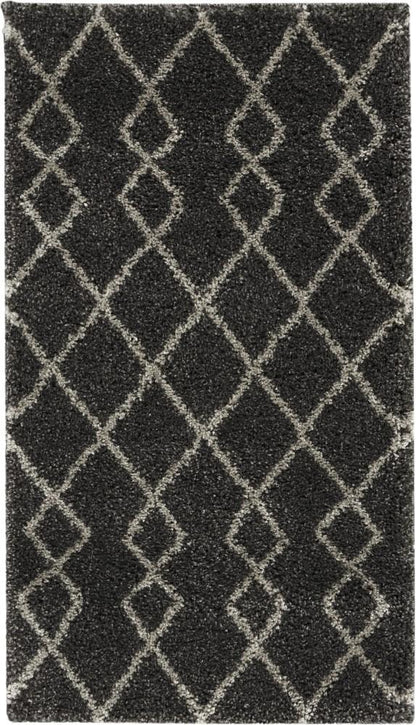 Nourison - Martil 22in x 39in Charcoal Tribal Moroccan Shag Rug - MAT01-99446481825_CLOSEOUT veiw 1