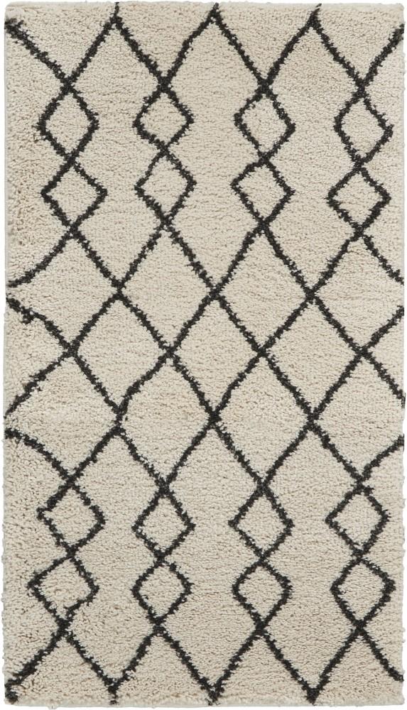 Nourison - Martil 22in x 39in White Tribal Moroccan Shag Rug - MAT01-99446481931_CLOSEOUT veiw 1