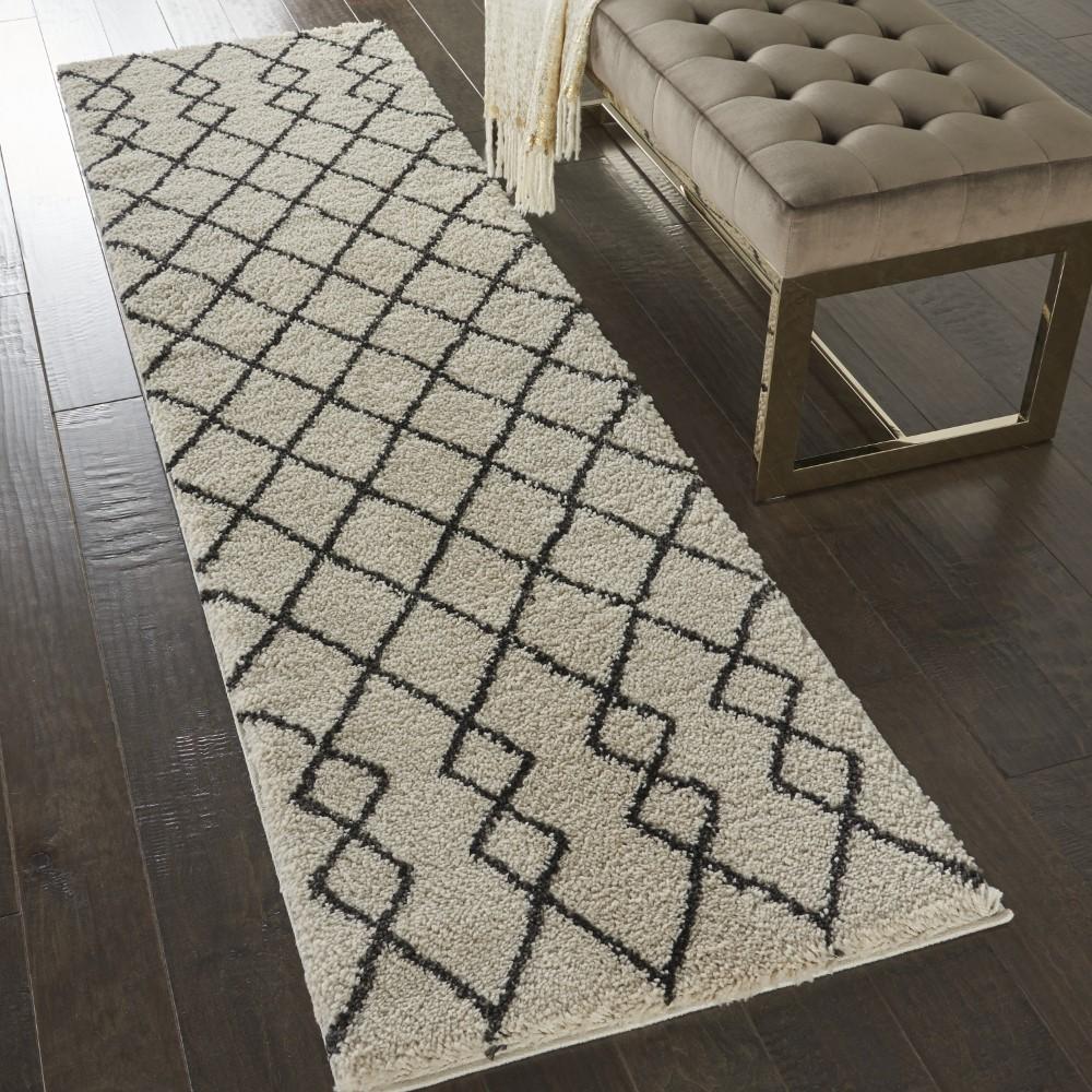 Nourison - Martil MAT01 White 22in x 76in Plush Hallway Rug - MAT01-99446489807_CLOSEOUT veiw 2