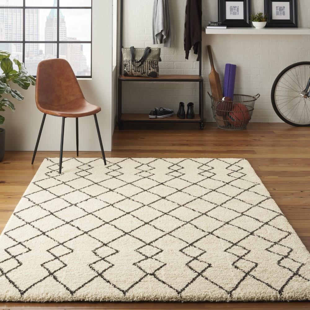 Nourison - Martil MAT01 Ivory White 53in x 73in Moroccan Area Rug - MAT01-99446481979_CLOSEOUT veiw 2