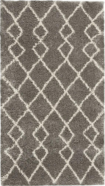 Nourison - Martil 22in x 39in Grey Tribal Moroccan Shag Rug - MAT01-99446481887_CLOSEOUT veiw 1