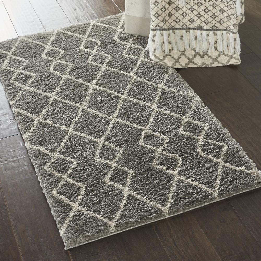 Nourison - Martil 22in x 39in Grey Tribal Moroccan Shag Rug - MAT01-99446481887_CLOSEOUT veiw 2