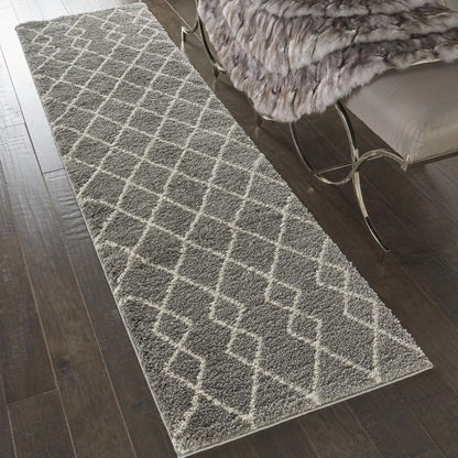 Nourison - Martil 2x4 Grey Tribal Moroccan Shag Rug - MAT01-99446489814_CLOSEOUT veiw 2