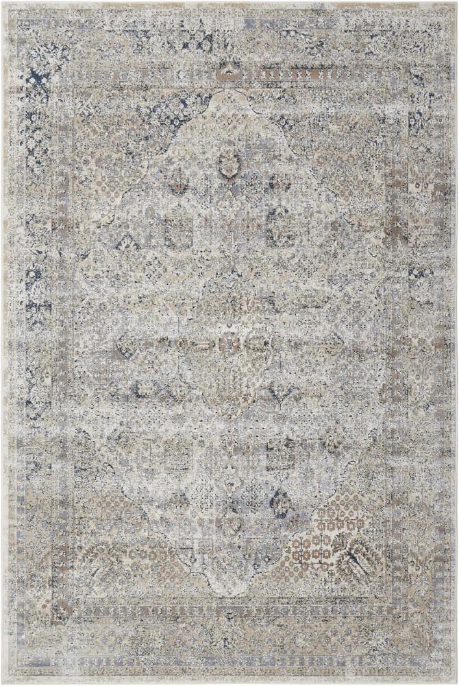 Kathy Ireland Home - Malta MAI01 Blue and Ivory 53in x 77in Area Rug - MAI01-99446361004 - CLOSEOUT veiw 1