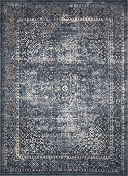 Kathy Ireland Home - Malta MAI01 Dark Blue 9x12 Rug - MAI01-99446360847 - CLOSEOUT veiw 1