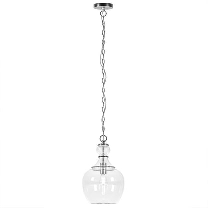 Hudson & Canal - Verona 11in Wide Pendant with Glass Shade in Brushed Nickel/Clear - PD1069 veiw 3
