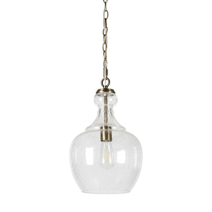 Hudson & Canal - Verona 11in Wide Pendant with Glass Shade in Brass/Seeded - PD0270 veiw 4