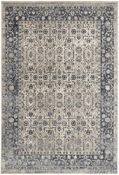 Kathy Ireland Home - Malta MAI04 Blue and Ivory 53in x 77in Area Rug - MAI04-99446361318 - CLOSEOUT veiw 1