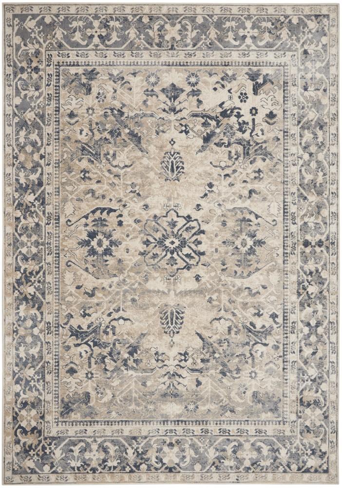 Kathy Ireland Home - Malta MAI05 Blue and Ivory 710in x 1010in Rug - MAI05-99446365781 - CLOSEOUT veiw 1