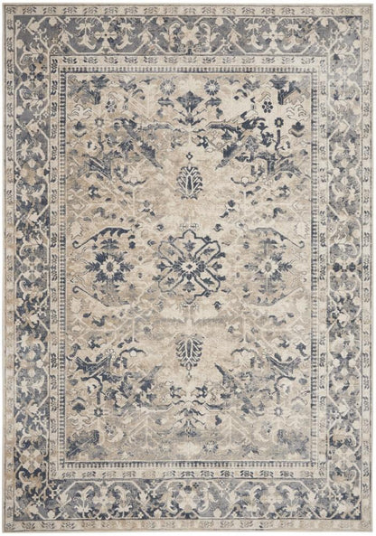 Kathy Ireland Home - Malta MAI05 Blue and Ivory 710in x 1010in Rug - MAI05-99446365781 - CLOSEOUT veiw 1