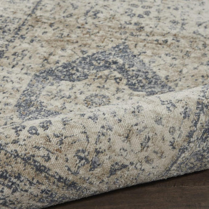 Malta by Kathy Ireland Home - MAI11 Ivory/Blue 22in x 77in Area Rug - MAI11-99446494948 - CLOSEOUT veiw 2