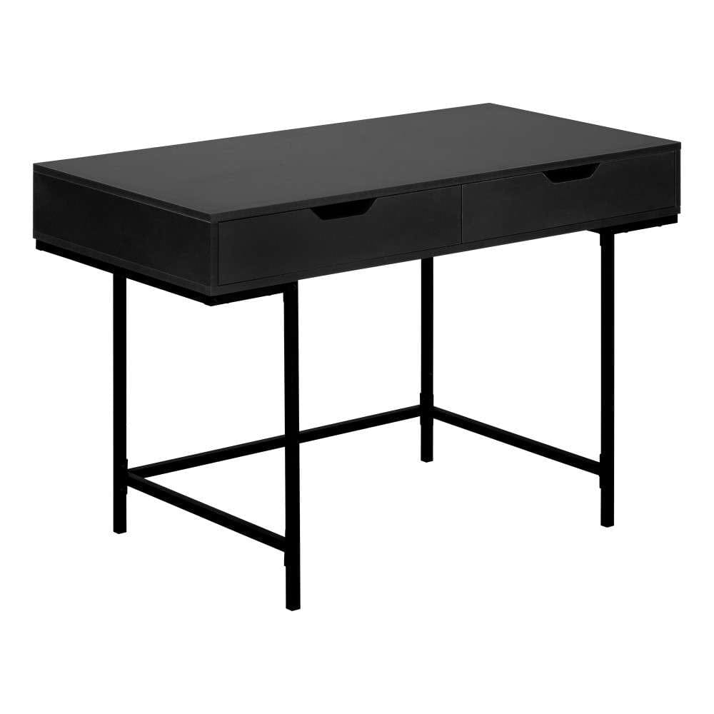 Monarch Specialties - Computer Desk, Home Office, Laptop, Storage Drawers, 48inL, Work, Metal, Laminate, Black, Contemporary, Modern - I-7556 veiw 1