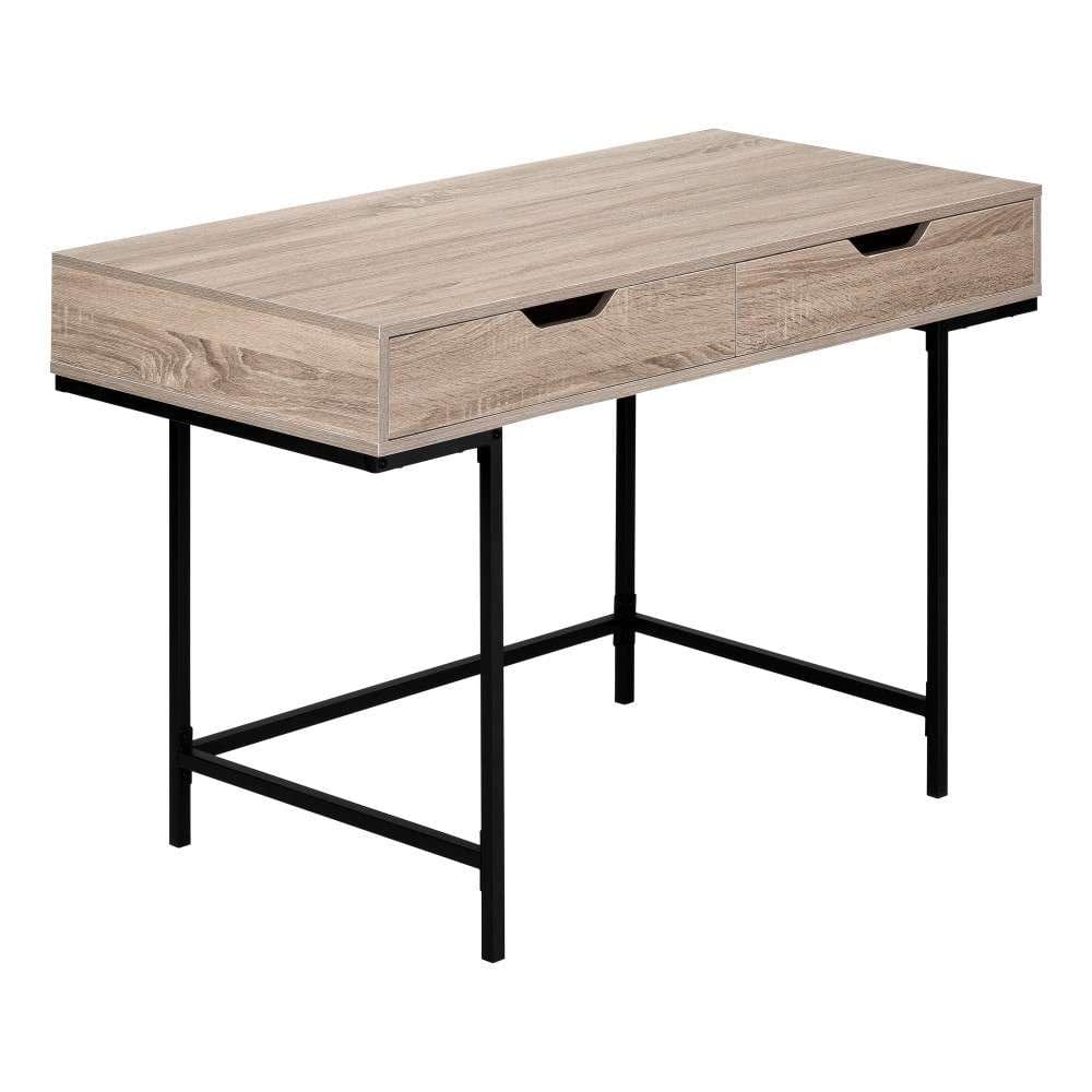 Monarch Specialties - Computer Desk, Home Office, Laptop, Storage Drawers, 48inL, Work, Metal, Laminate, Brown, Black, Contemporary, Modern - I-7555 veiw 1