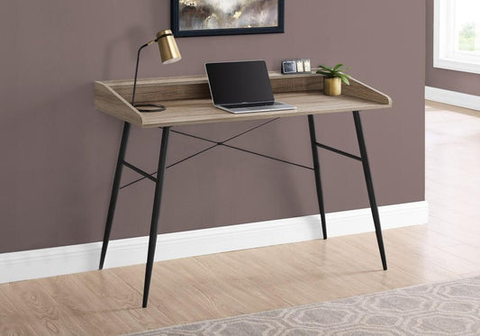 Monarch Specialties - Computer Desk, Home Office, Laptop, Storage Drawers, 48inL, Work, Metal, Laminate, Brown, Black, Contemporary, Modern - I-7555 veiw 2