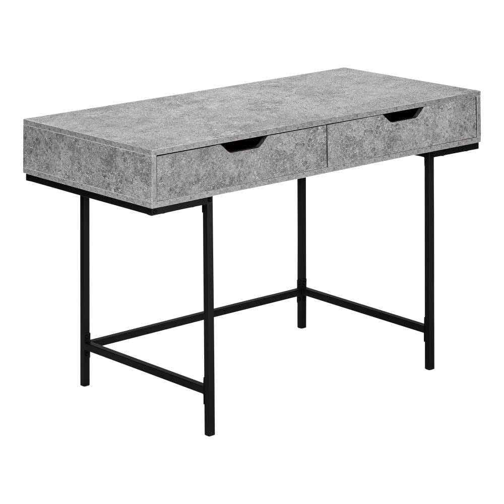 Monarch Specialties - Computer Desk, Home Office, Laptop, Storage Drawers, 48inL, Work, Metal, Laminate, Grey, Black, Contemporary, Modern - I-7559 veiw 1