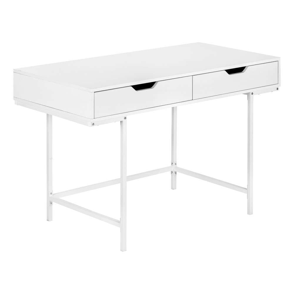 Monarch Specialties - Computer Desk, Home Office, Laptop, Storage Drawers, 48inL, Work, Metal, Laminate, White, Contemporary, Modern - I-7554 veiw 1