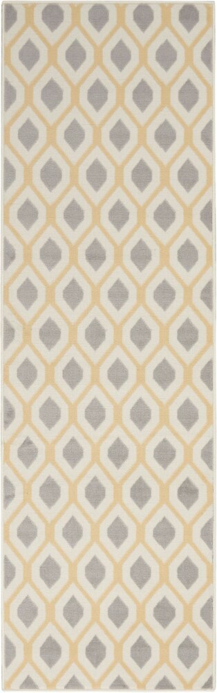 Nourison - Grafix GRF22 Grey and White 23in x 76in Hallway Rug - GRF22-99446412119 - CLOSEOUT veiw 1