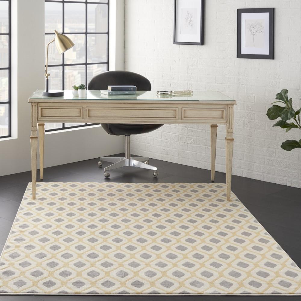 Nourison - Grafix GRF22 Grey and White 53in x 73in Area Rug - GRF22-99446412126 - CLOSEOUT veiw 2