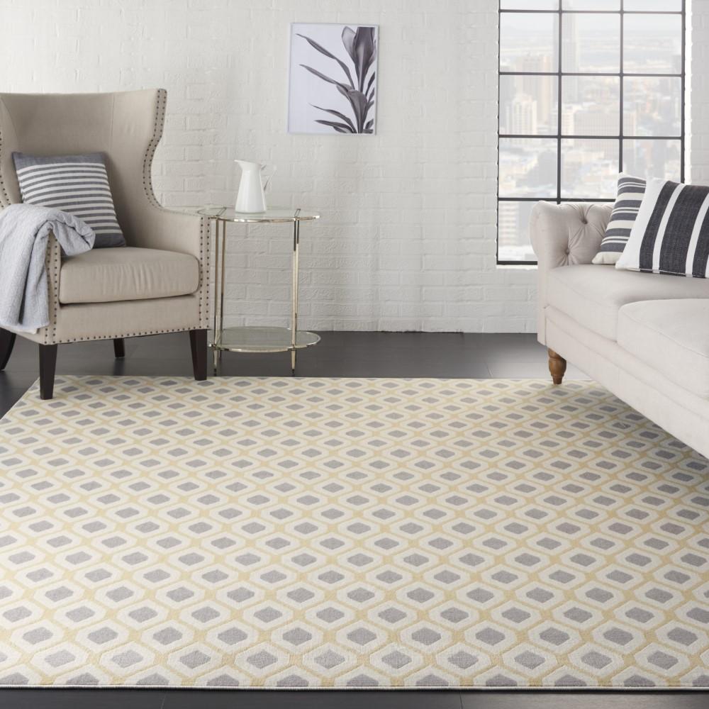 Nourison - Grafix GRF22 Grey and White 710in x 910in Large Rug - GRF22-99446412133 - CLOSEOUT veiw 2