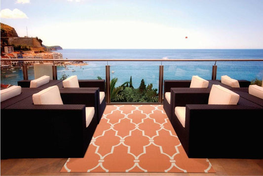 Nourison - Home & Garden RS087 Orange 10x13 Rug - RS087-99446207715_CLOSEOUT veiw 2