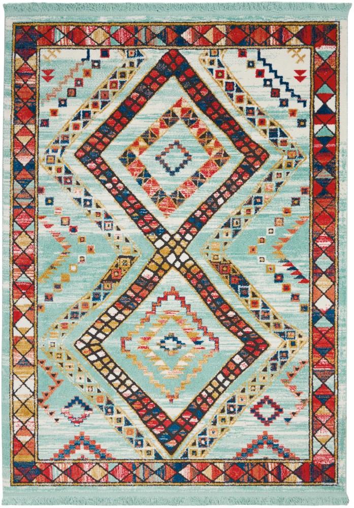 Nourison - Navajo NAV02 Blue Multicolor 67in x 97in Large Rug - NAV02-99446368522_CLOSEOUT veiw 1