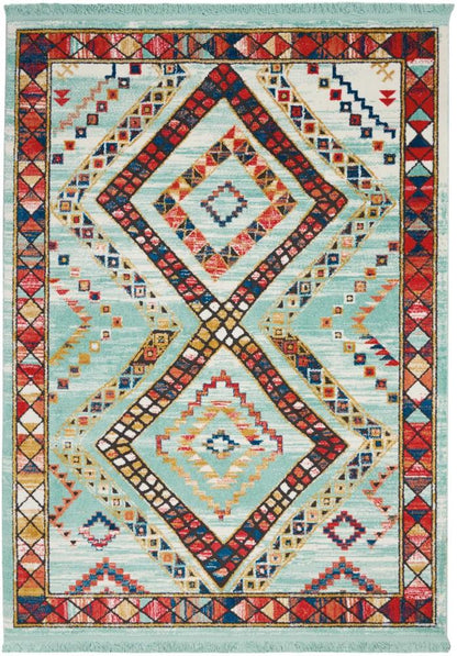 Nourison - Navajo NAV02 Blue Multicolor 67in x 97in Large Rug - NAV02-99446368522_CLOSEOUT veiw 1